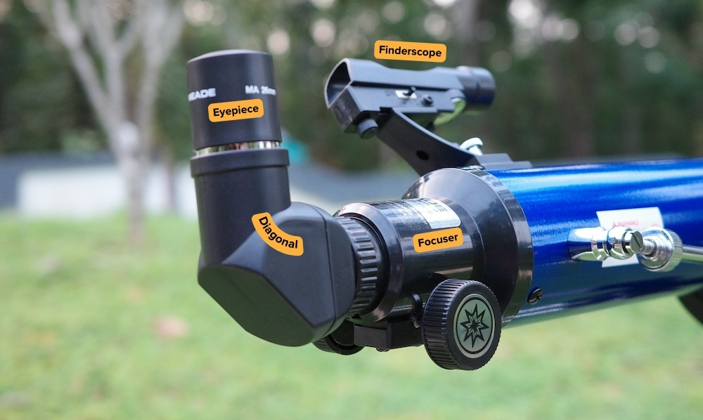 Meade Infinity 70 with accessories attached
